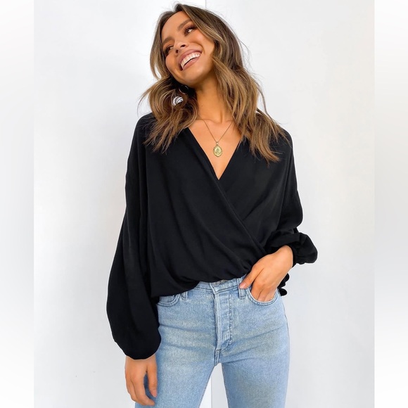 Petal & Pup Tops - Petal and Pup Black Zermatt Top